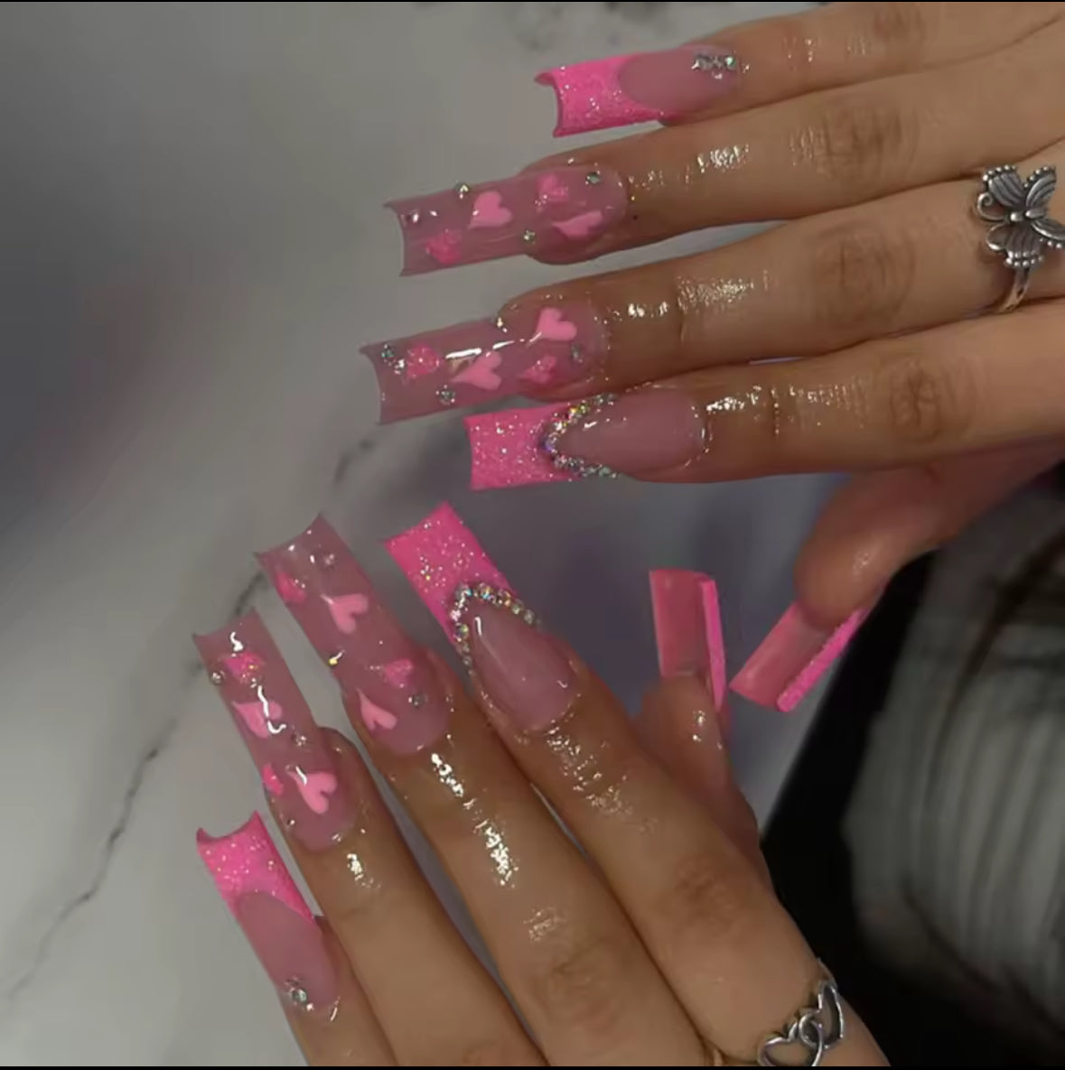 PINK BADDIE NAILS💖