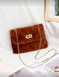 BROWN FUR PURSE 😍